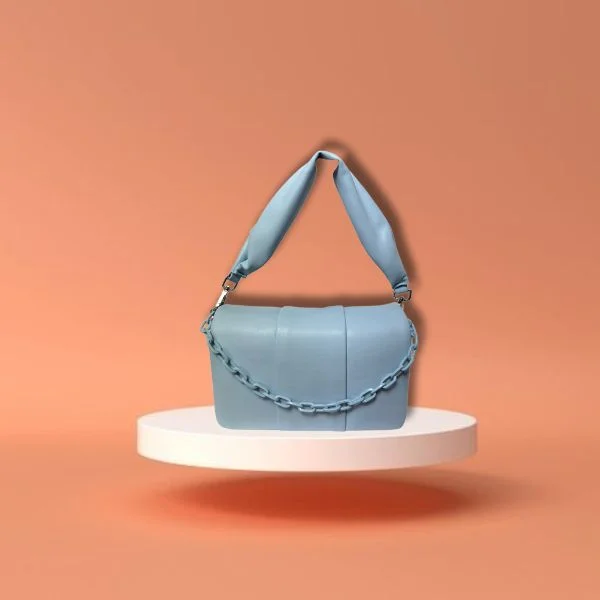 กระเป๋าแฟชั่น รุ่น 88027# ทรง Soft Box พับฝา ดีไซน์เรียบหรู สายหูจับหนานุ่ม สายสะพายปรับได้