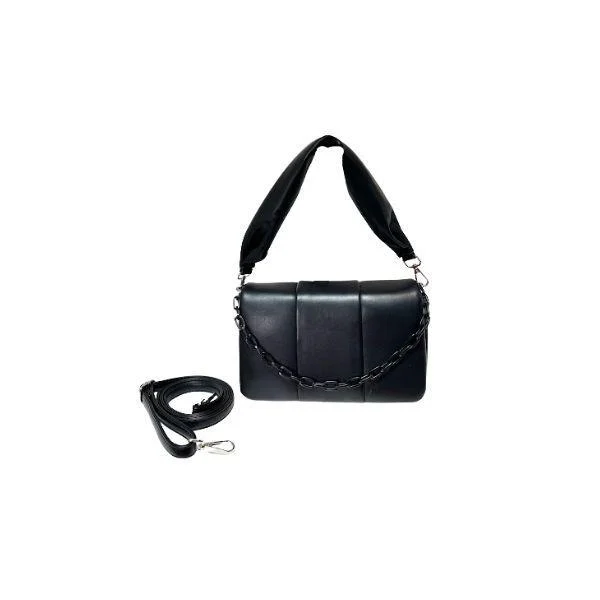 กระเป๋าแฟชั่น รุ่น 88027-1 ทรง Soft Box พับฝา ดีไซน์เรียบหรู สายหูจับหนานุ่ม วัสดุหนัง PU