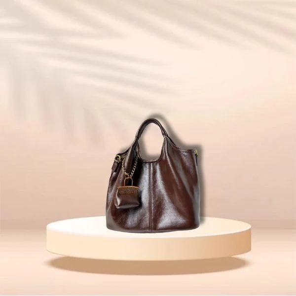 กระเป๋าถือผู้หญิงรุ่น 1299# ทรง Hobo Bag ดีไซน์หรูหรา มีหูจับสั้นและสายสะพาย กระเป๋าใบเล็กภายใน