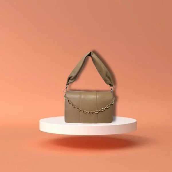 กระเป๋าแฟชั่น รุ่น 88027# ทรง Soft Box พับฝา ดีไซน์เรียบหรู สายหูจับหนานุ่ม สายสะพายปรับได้