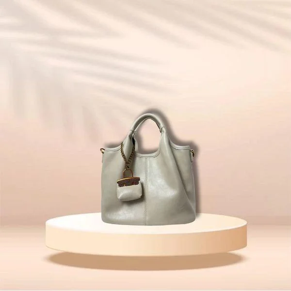 กระเป๋าถือผู้หญิงรุ่น 1299# ทรง Hobo Bag ดีไซน์หรูหรา มีหูจับสั้นและสายสะพาย กระเป๋าใบเล็กภายใน